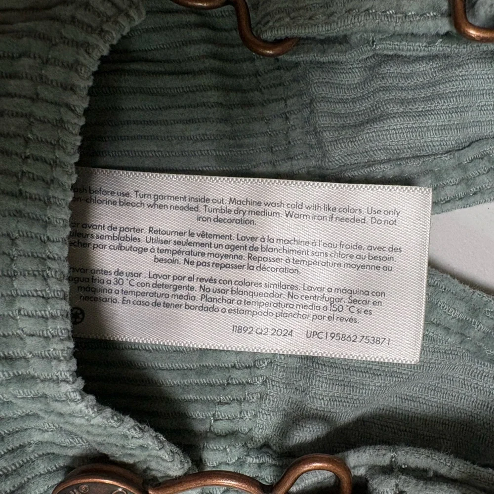 OshKosh B'gosh Mint Corduroy Overalls